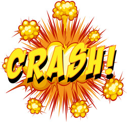 Comic speech bubble with crash text