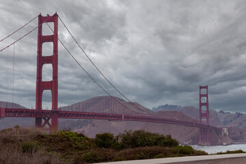 Stormy afternoon at Golden Gate Bridge