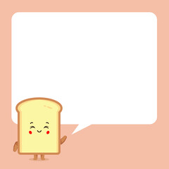 Cute Bread with Speech Bubbles