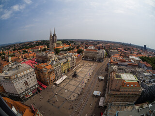 Obraz premium The cityscape view from Zagreb 360° observation deck