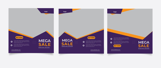 mega sale concept banner template design. Discount abstract promotion layout poster.
