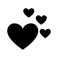 Heart vector icon, Love symbol. Valentine's Day sign, emblem isolated on white background, Flat style for graphic and web design, logo