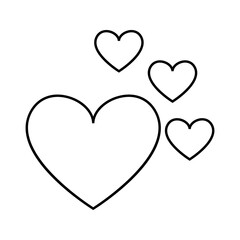 Heart vector icon, Love symbol. Valentine's Day sign, emblem isolated on white background, Flat style for graphic and web design, logo