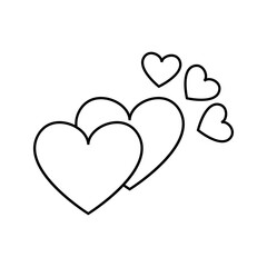 Heart vector icon, Love symbol. Valentine's Day sign, emblem isolated on white background, Flat style for graphic and web design, logo