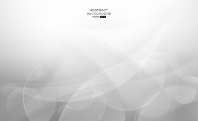 Abstract gray curve and light with circle shape on gradient background. Vector illustration