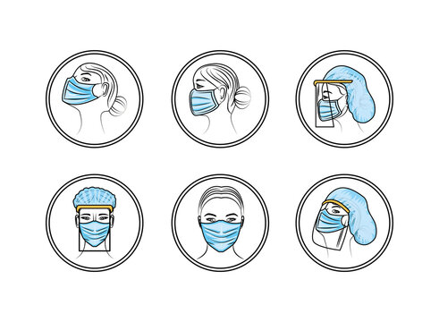 Set Of Realistic Medical Workers Icons 