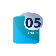 number 05 option label vector template design illustration
