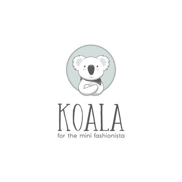 Koala Logo cute and simple design