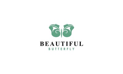 butterfly logo in white background