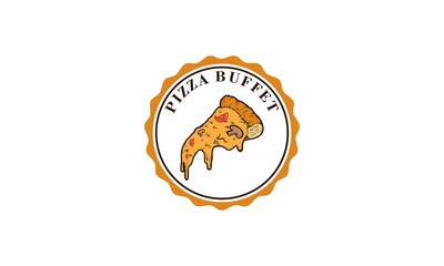 pizza logo in white background