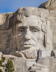 Fototapeta na wymiar Mount Rushmore stone presidents 