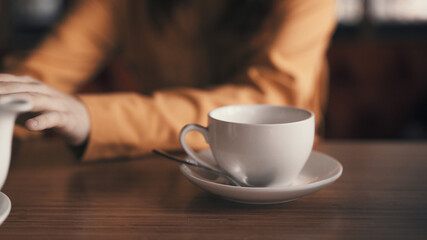 tea in a teapot mug on the table cafe breakfast How to rest