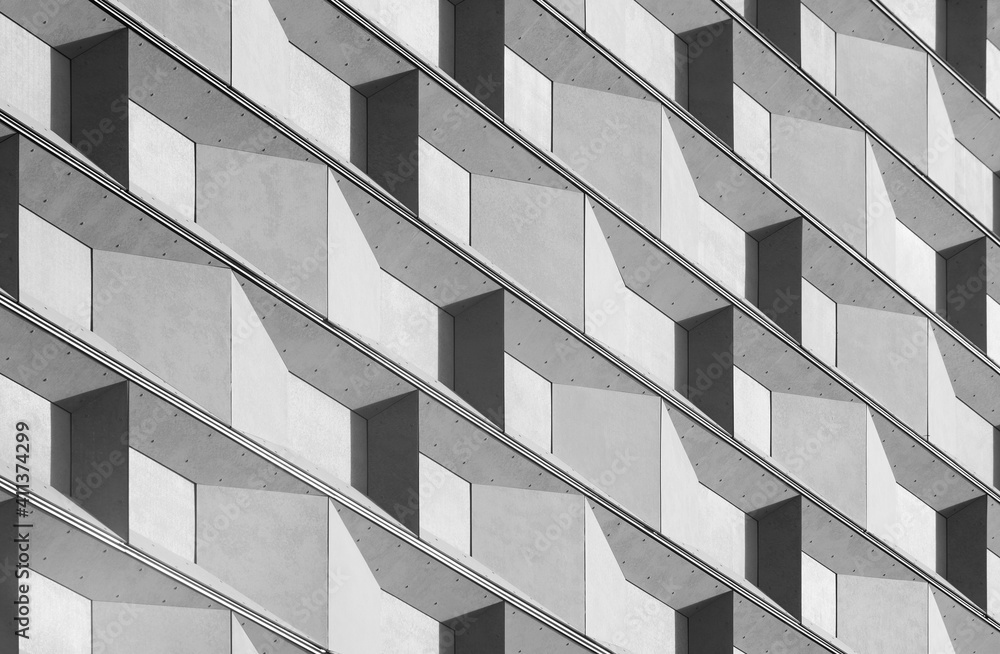 Aufkleber exterior of modern architecture. building abstract background