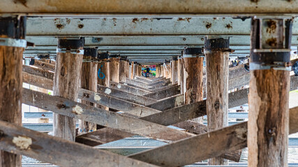 Fototapeta na wymiar Road bridges across the Avon river in Northam Western Australia.