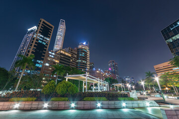 Fototapeta na wymiar midtown of Hong Kong ciity at night