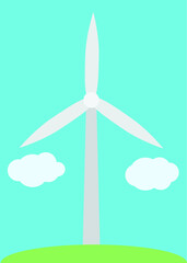 wind turbine in the wind