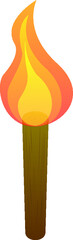 Flame woodden Torch 
