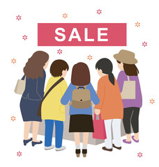 セールに集まる人達