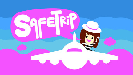 Safe trip travel by plane