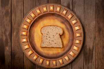 pan multigrano en rebanada cenital