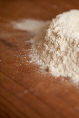 Fototapeta na wymiar flour preparation before kneading