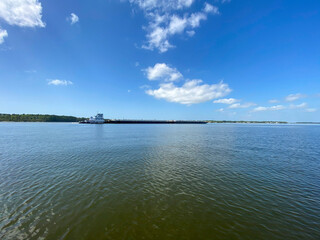 barge in the bay