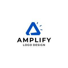Modern and unique logo about the letter A amplify with negative area design style.
EPS 10, Vector.

