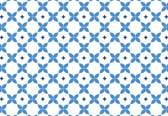 Beautiful blue and white background pattern, for wall decoration, or tile pattern.