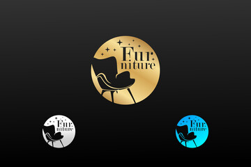 chair logo design vector icon illustration icon element isolated