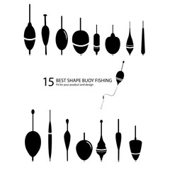 Ilustration Vector Graphic of best shape of fishing buoys float white background, good for your equipment fishing product. © DWR_GRAPHIC