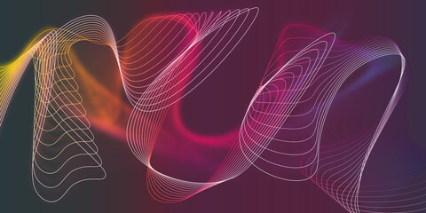 Abstract colorful line wave illustration background