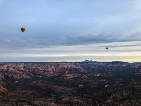 Hot Air Ballons Over Sedona, Arizona