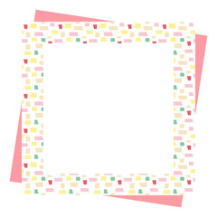 レンガ模様のスクエア型フレーム　レッド
タイトル変更