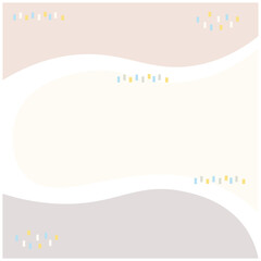 フラットで抽象的なデザインの背景素材　ベージュ