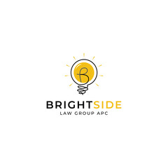 Bright lamp logo design with modern style