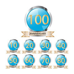 100 years anniversary celebration vector template design illustration