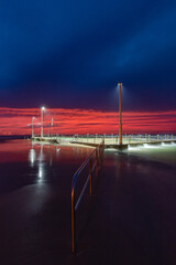 Dawn view of Mona Vale rock pool, Sydney, Australia.