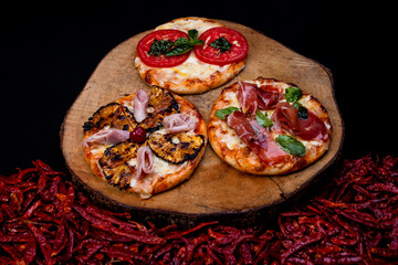 Wood fired pizza oven food