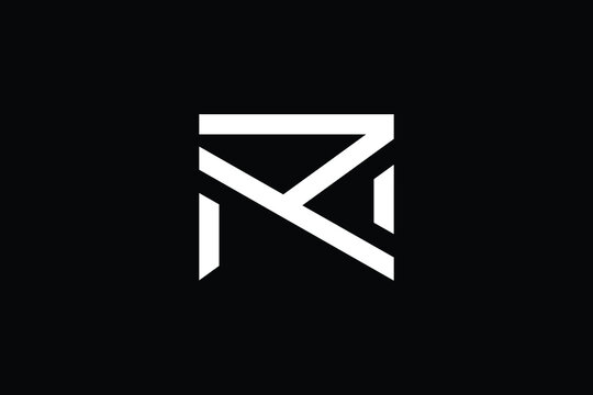 RN logo letter design on luxury background. NR logo monogram initials letter concept. RN icon logo design. NR elegant and Professional letter icon design on black background. N R RN NR