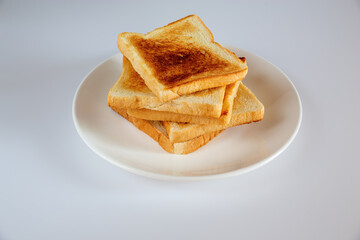 Toast isolated on white background.