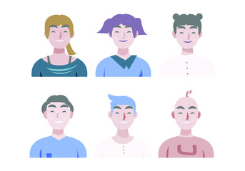 simple vector avatar flat design