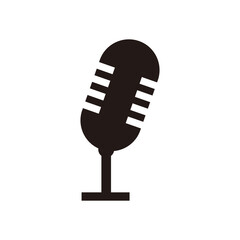 microphone icon music symbol logo template