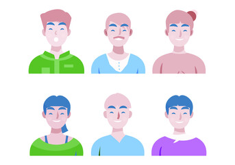 simple vector avatar flat design