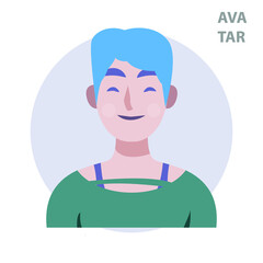 simple vector avatar flat design