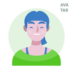 simple vector avatar flat design
