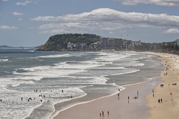 Australian goldcoast beach skyline burleigh heads