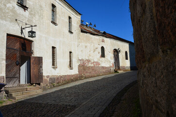 Fototapeta na wymiar Old stone street in a medieval town