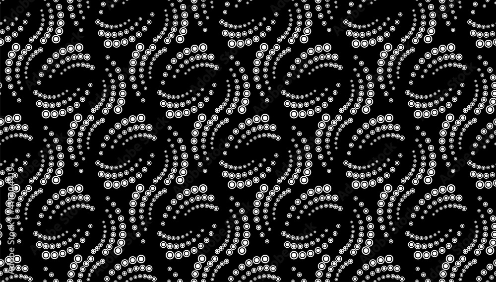 Poster seamless pattern with halftone dots in vortex form. geometric art eps10 vector.