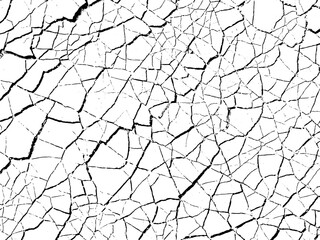Obraz premium The cracks texture white and black. Vector background. Cracked earth. Structure of cracking. Cracks in dry surface soil texture. shards