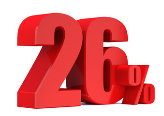 26 Percent off 3d Sign on White Background, Special Offer 26% Discount Tag, Sale Up to 26 Percent Off,big offer, Sale, Special Offer Label, Sticker, Tag, Banner, Advertising, offer ... See More 